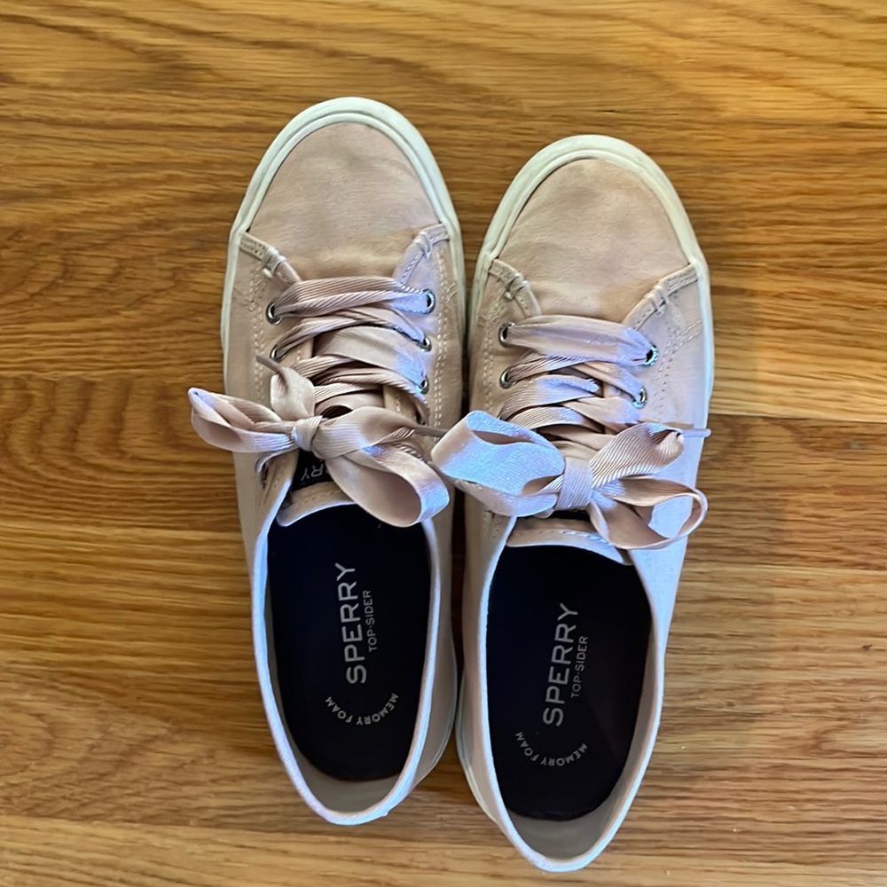 Pink Sperrys sneakers size 7.5